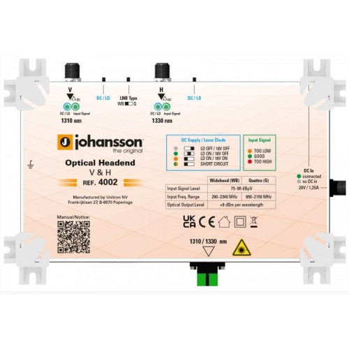  4002 Optical Headend Transmitter 1310-1330nm